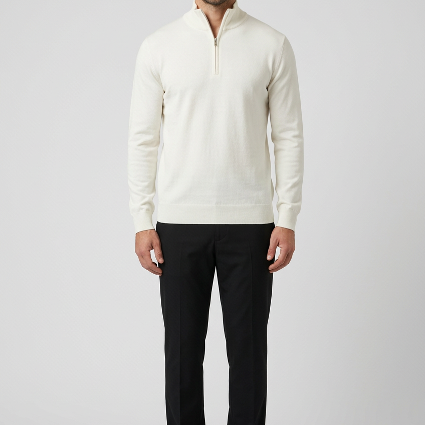 Pullover 76444 Sharp Off White front model view