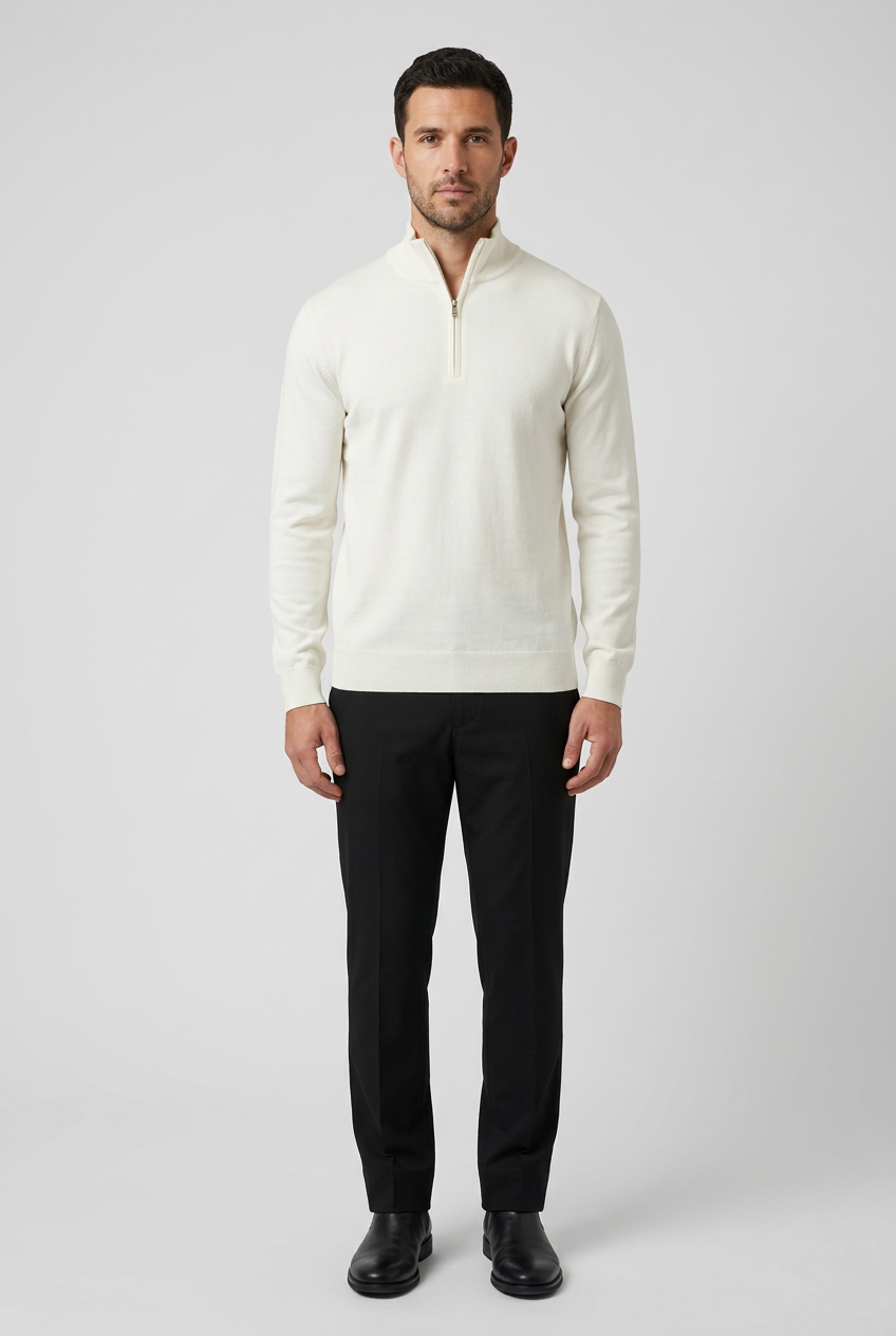 Pullover 76444 Sharp Off White front model view