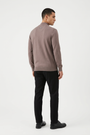 Pullover 76441 Lux Light Brown back three-quarter model view