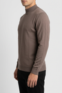 Pullover 76441 Lux Light Brown knit cuff and hem detail