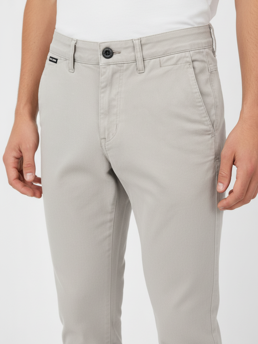 WAM DENIM Chino 72458 Kelvin Grey - Waist Detail
