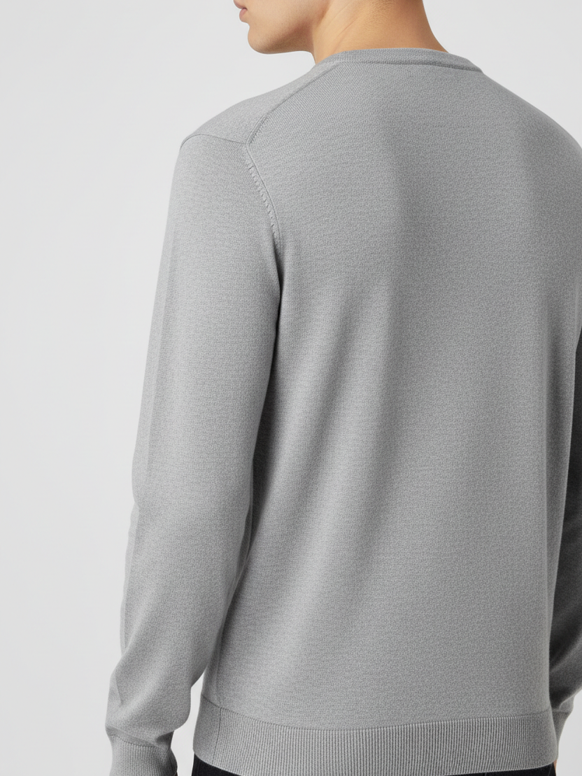 Thorn Light Grey Pullover - Back Upper Body