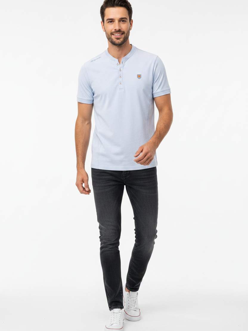 WAM DENIM T-Shirt 79664 Velvet Light Blue - Lifestyle