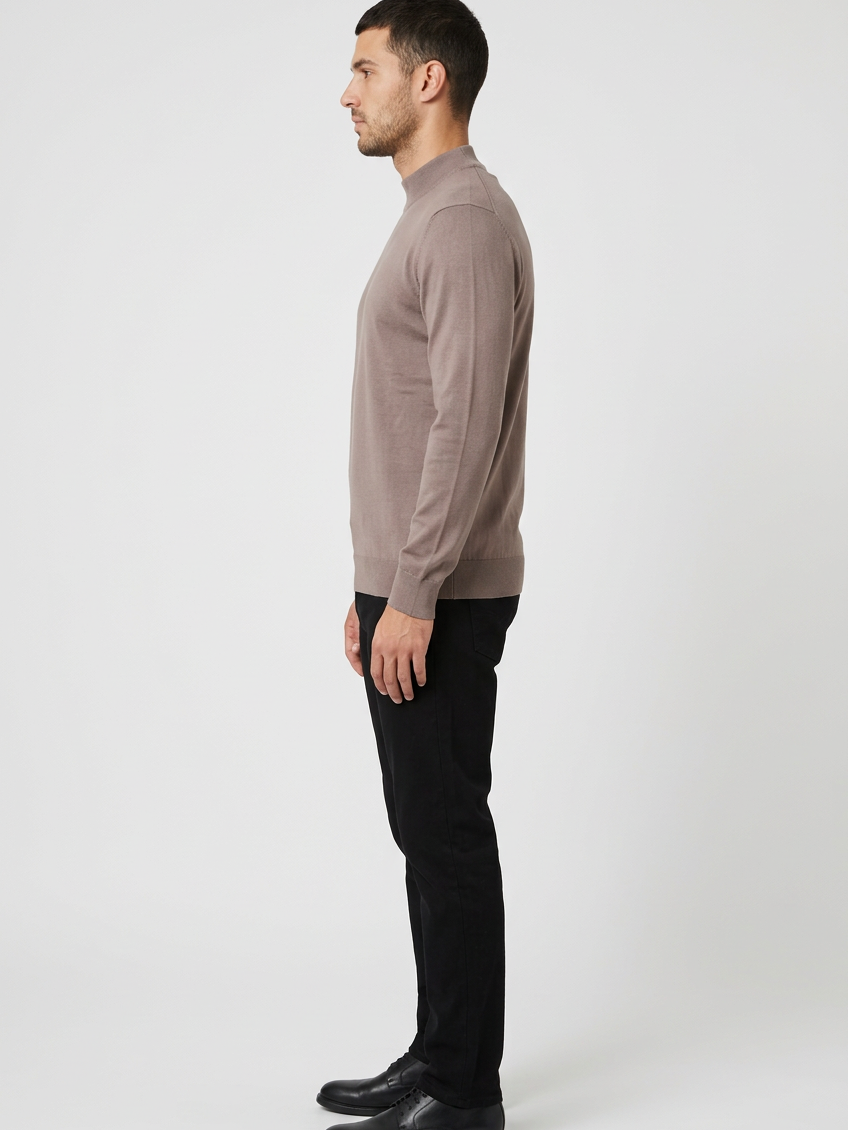 Pullover 76441 Lux Light Brown left side model view