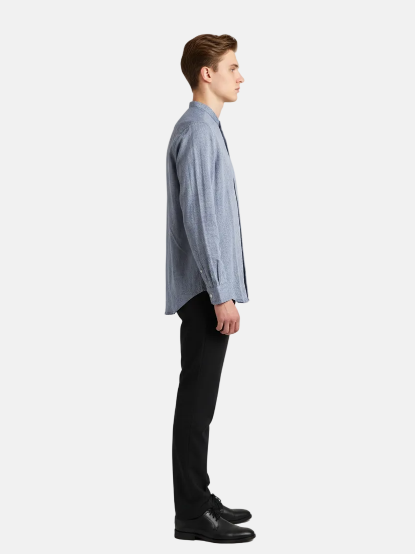 Merax Indigo Long Sleeve Shirt - Side View