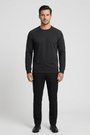 Daelor Black sweater on model, front view