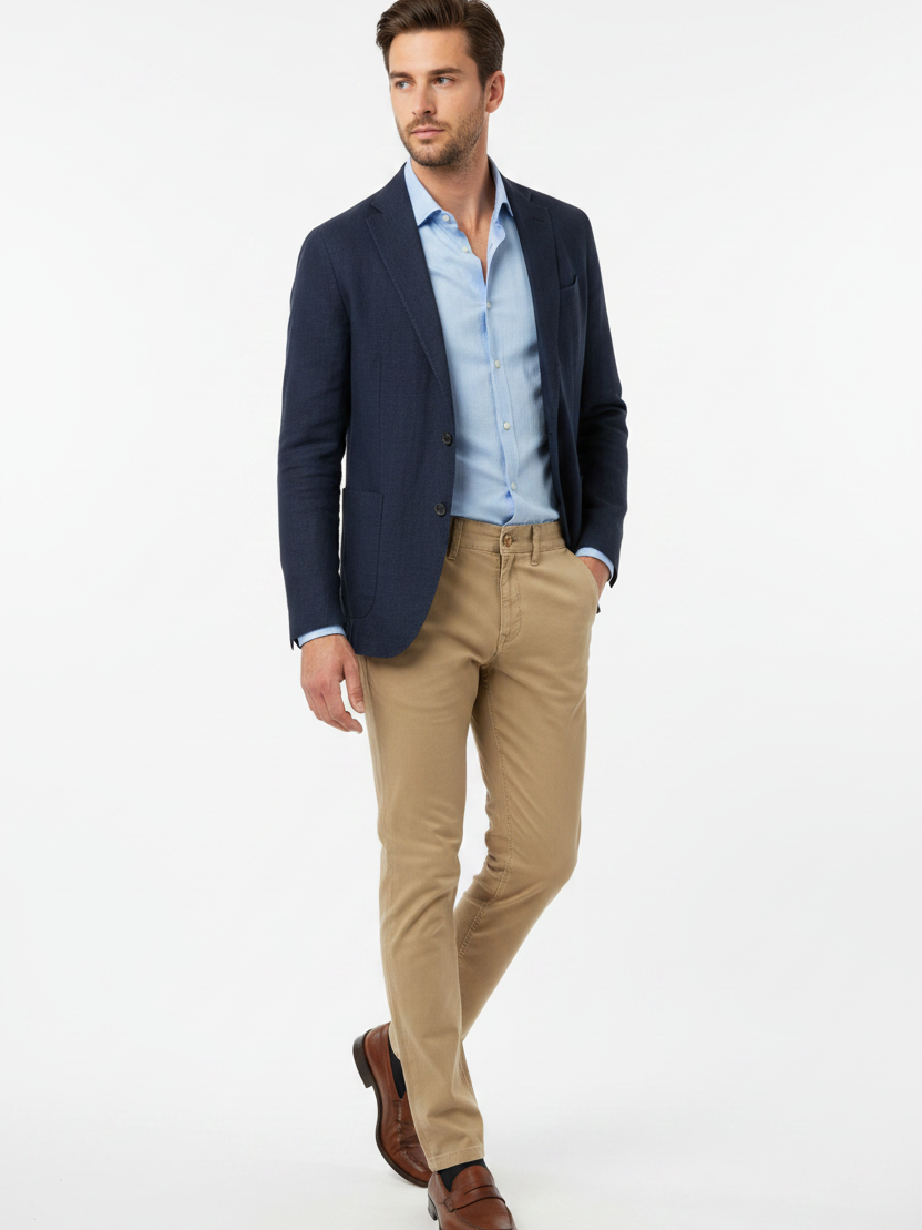 WAM DENIM Chino 72446 Thalin Dark Beige - Lifestyle