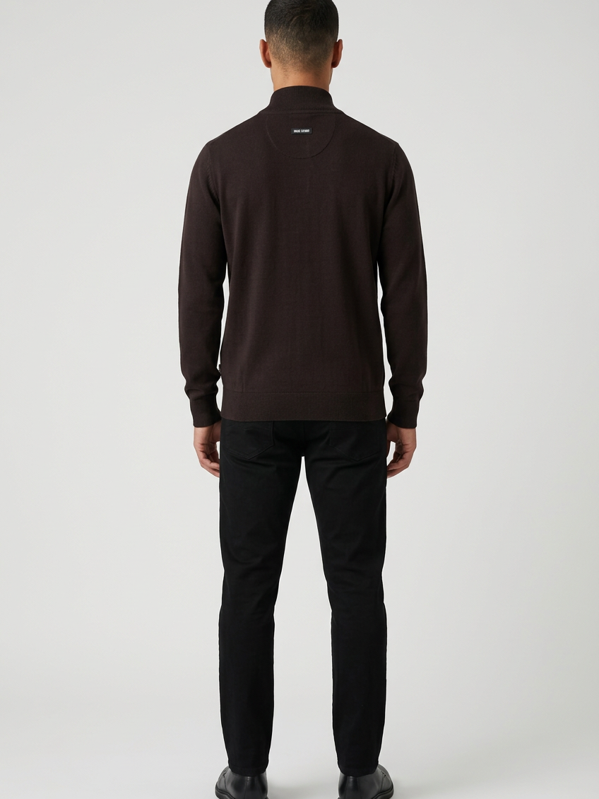 Pullover 76443 Mist Brown back model view