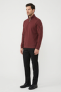 Nerik Dark Brown sweater on model, side view