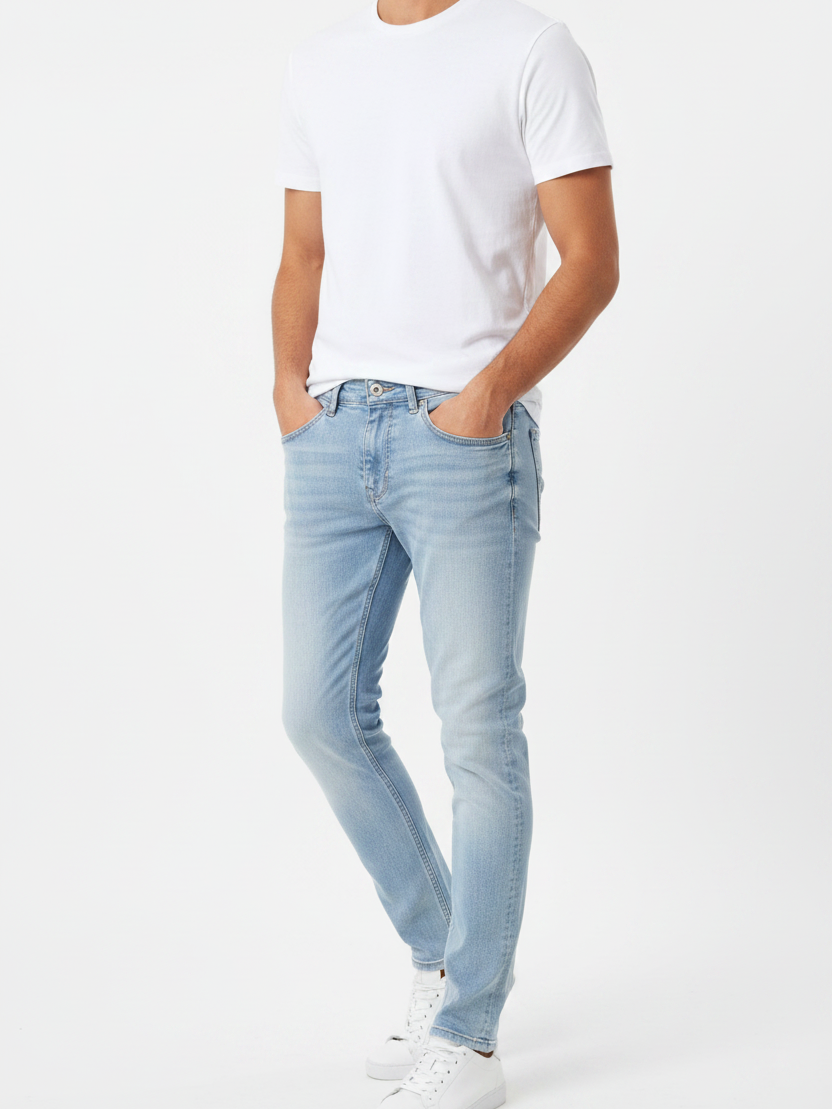 WAM DENIM Jeans 72452 Halvik Light Blue - Three-Quarter View