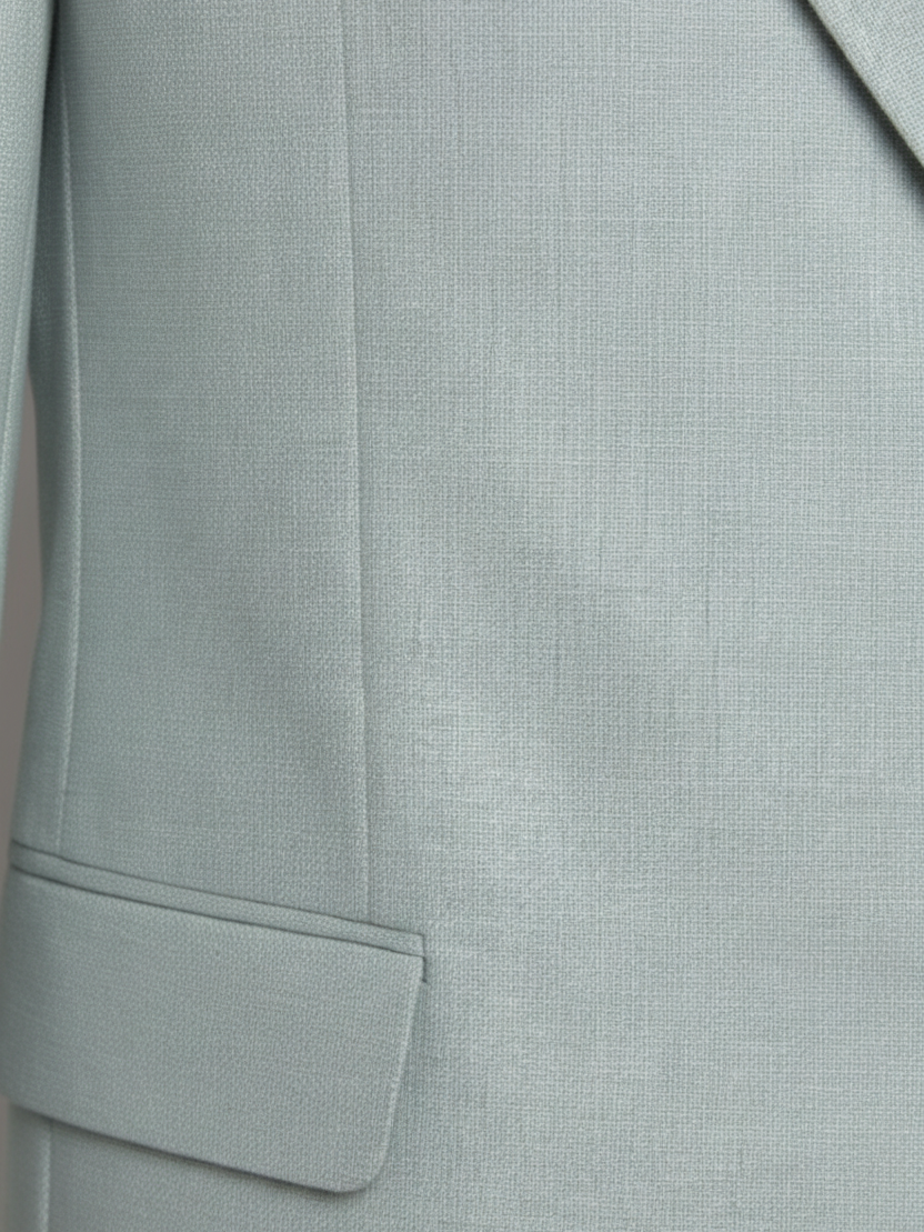 Luthen Light Green Blazer - Fabric