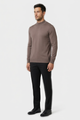 Pullover 76441 Lux Light Brown front-left model view
