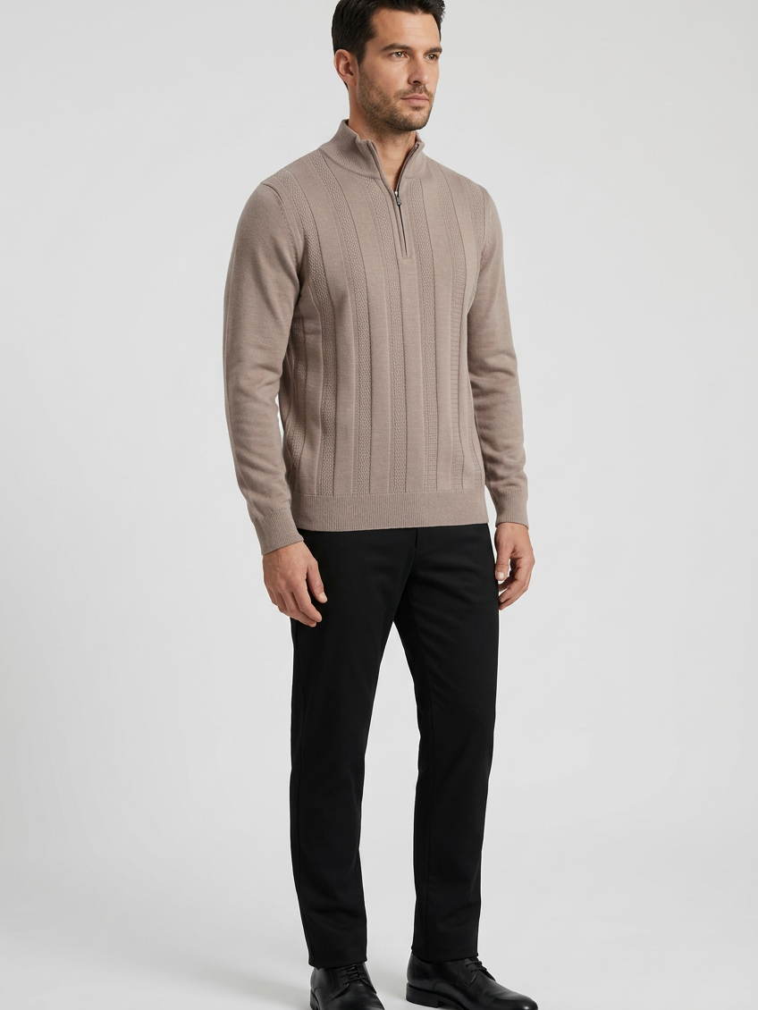 Pullover 76443 Mist Beige front-right model view