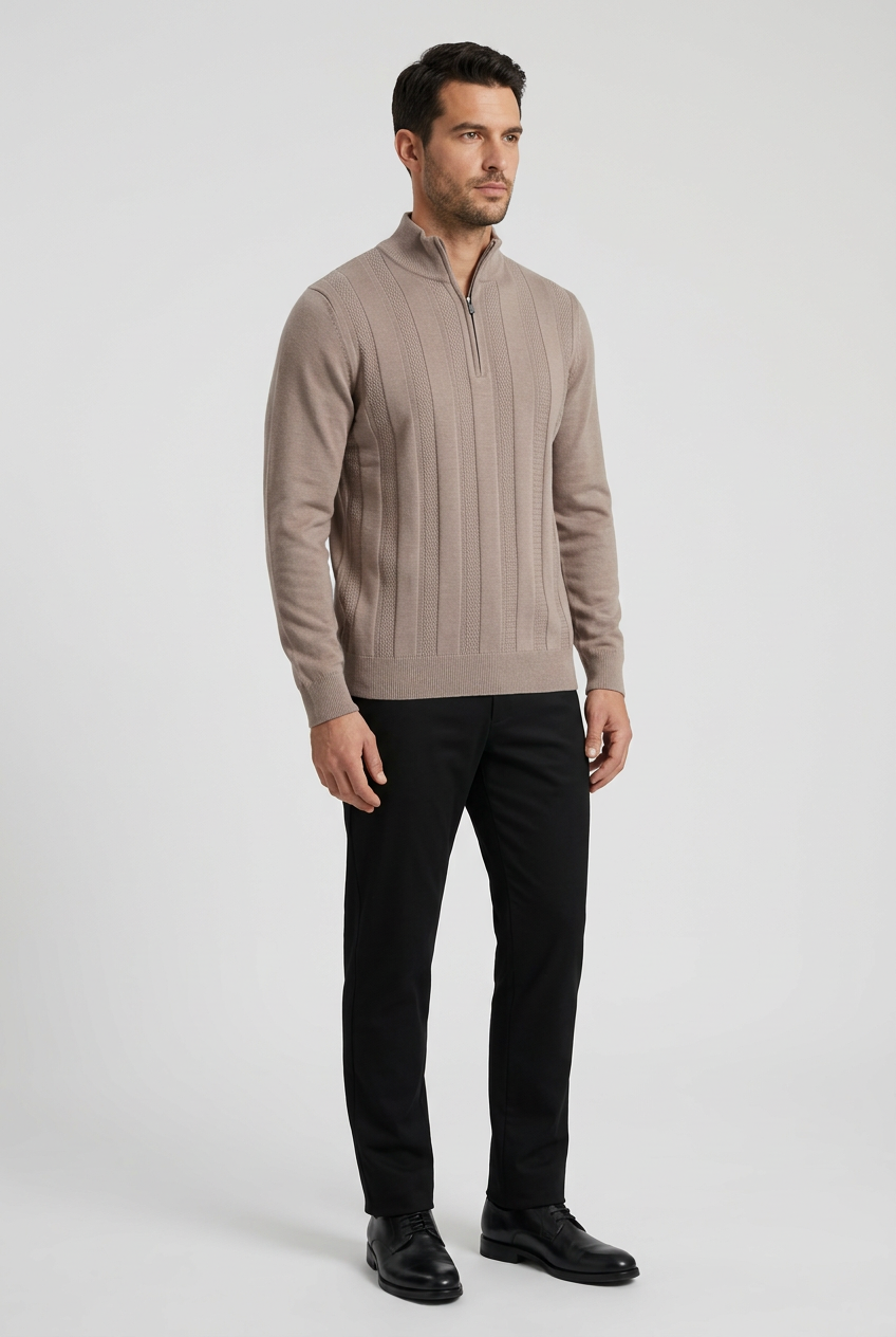 Pullover 76443 Mist Beige front-right model view