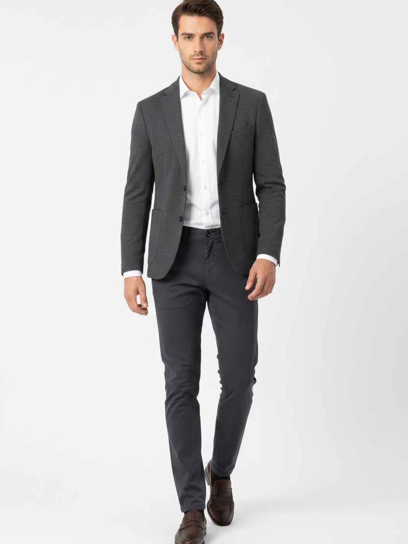 WAM DENIM Chino 72446 Thalin Anthracite - Lifestyle
