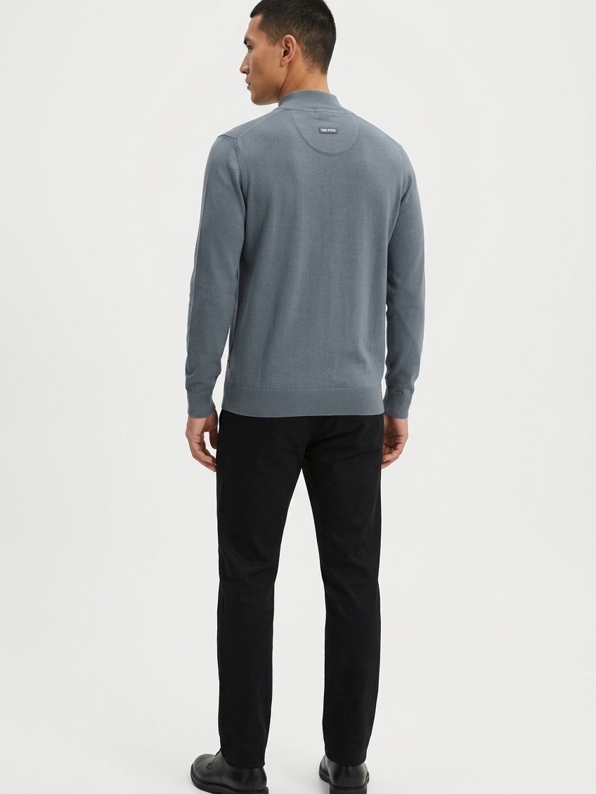 Pullover 76441 Lux Anthracite back three-quarter model view