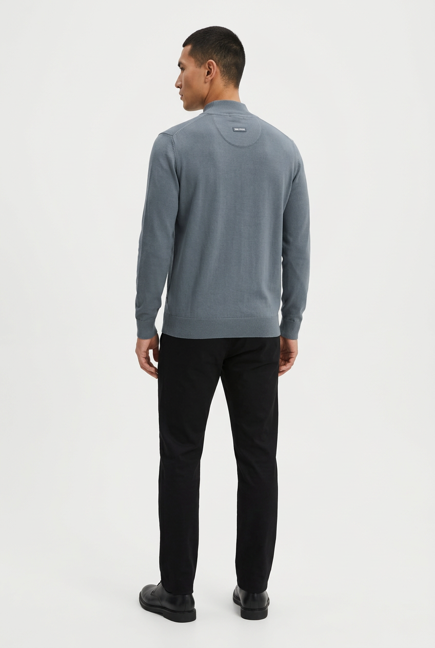 Pullover 76441 Lux Anthracite back three-quarter model view