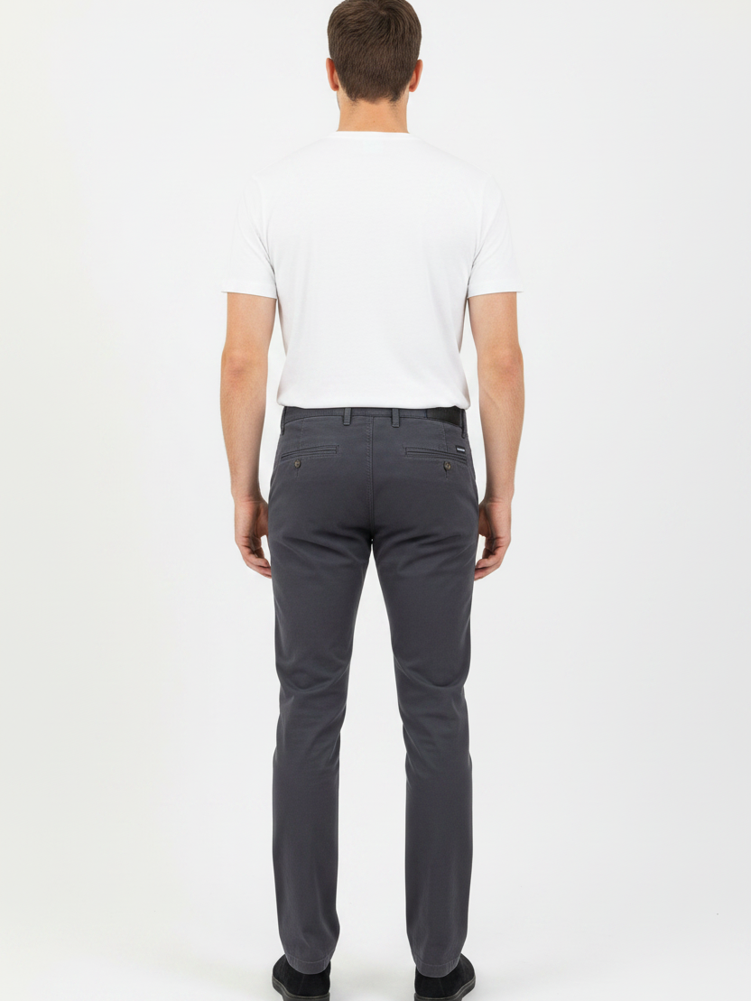 WAM DENIM Chino 72446 Thalin Anthracite - Back View