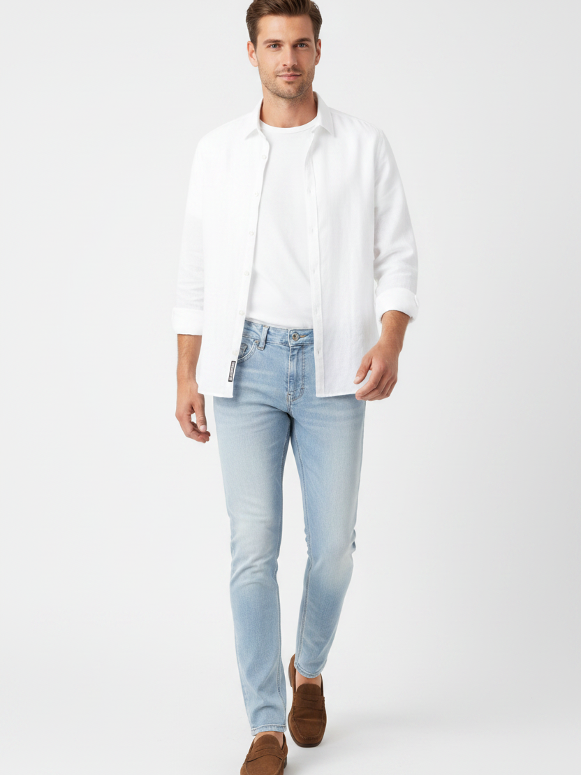 WAM DENIM Jeans 72452 Halvik Light Blue - Lifestyle