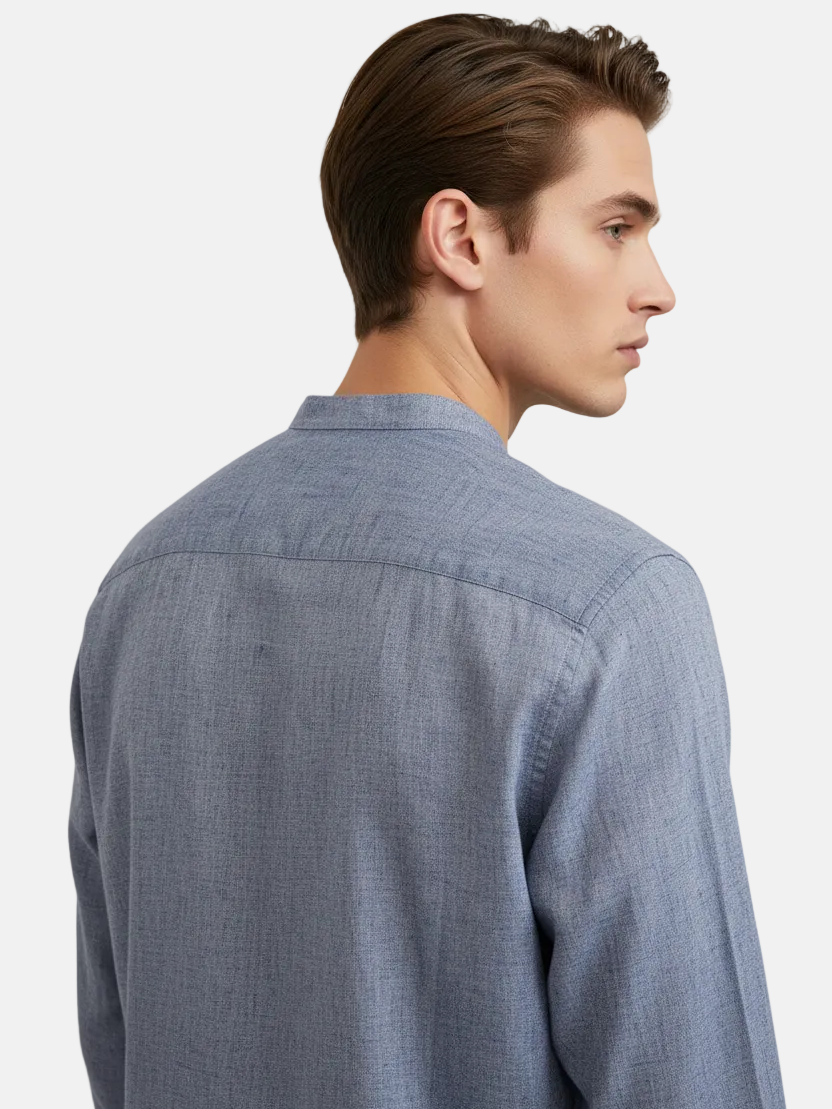 Merax Indigo Long Sleeve Shirt - Back Upper Body