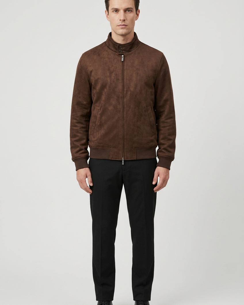 Winter Jacket 71316 Milo brown, front view on model