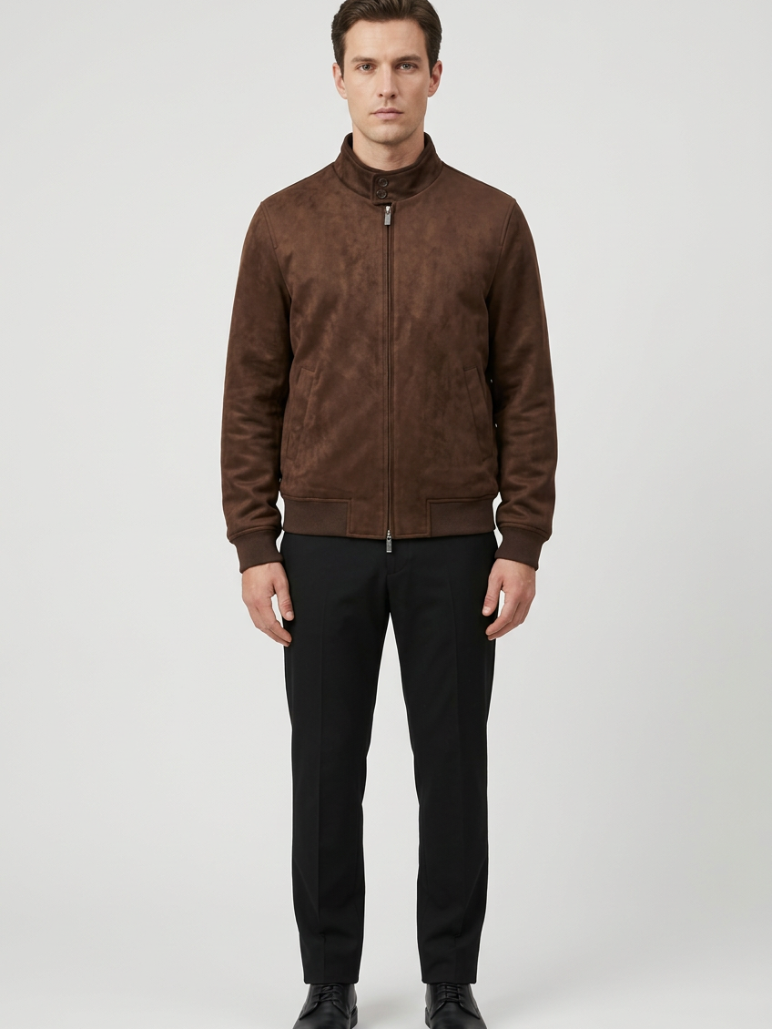 Winter Jacket 71316 Milo brown, front view on model