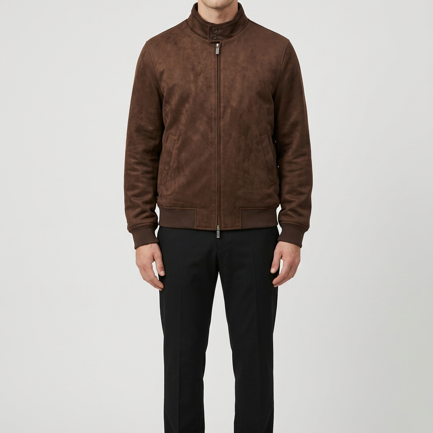 Winter Jacket 71316 Milo brown, front view on model