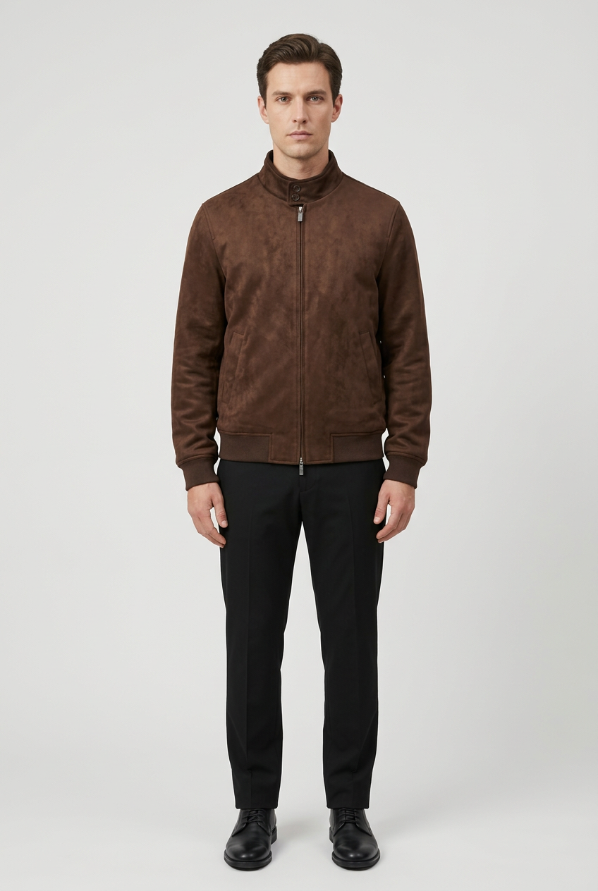 Winter Jacket 71316 Milo brown, front view on model