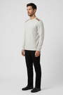Vurden Grey sweater on model, side view