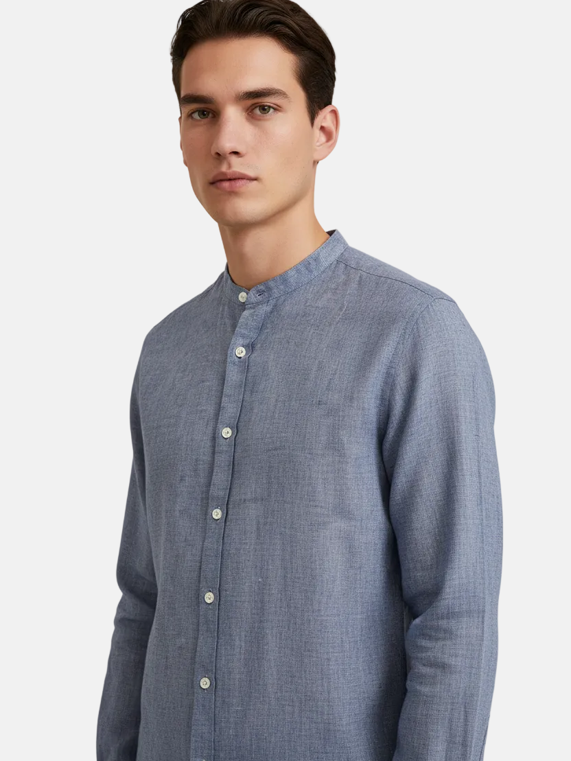 Merax Indigo Long Sleeve Shirt - Front Upper Body