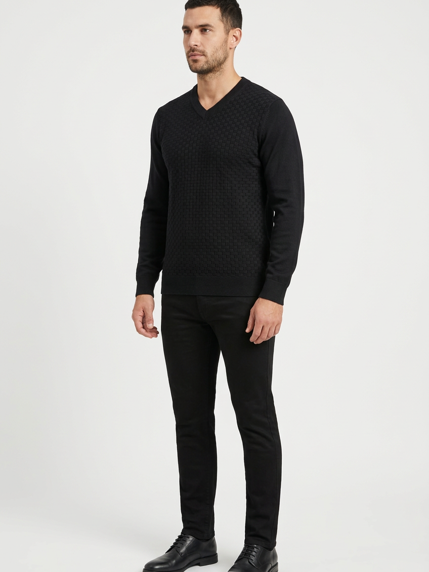 Pullover 76445 Forge Black front-left model view
