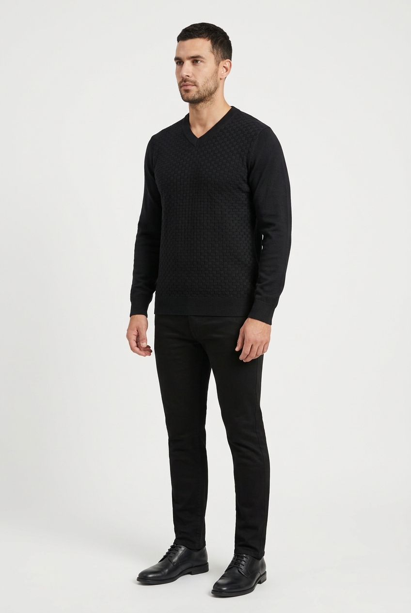 Pullover 76445 Forge Black front-left model view