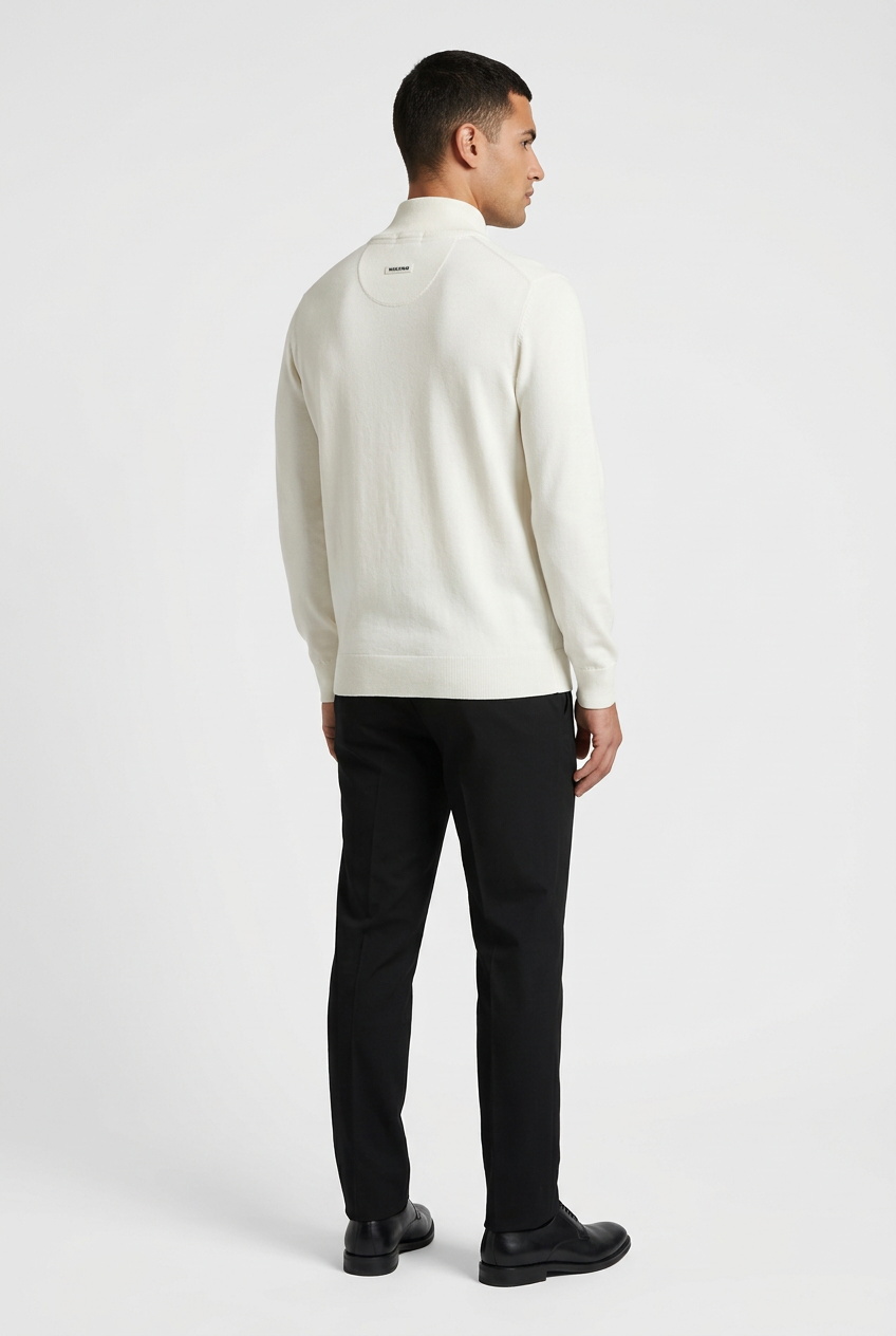 Pullover 76444 Sharp Off White back three-quarter model view