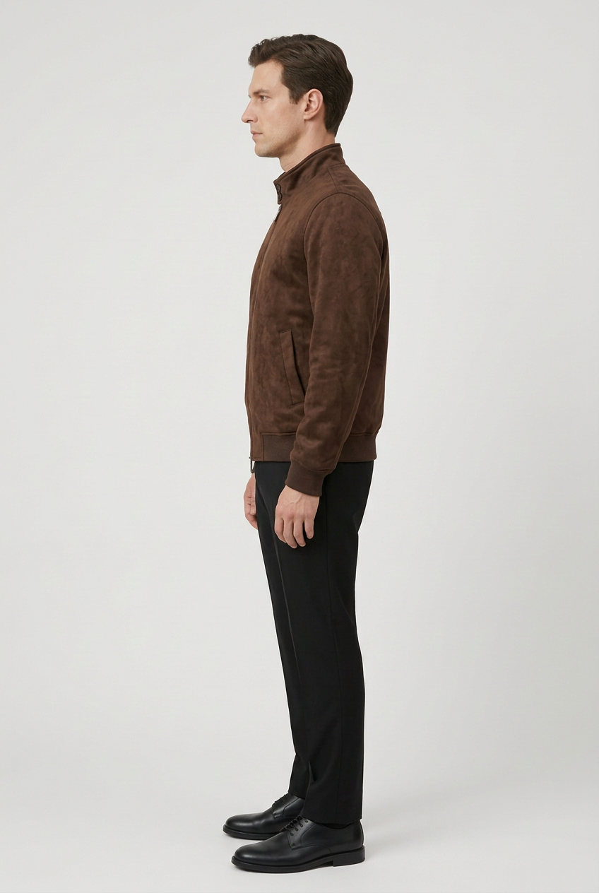 Winter Jacket 71316 Milo brown, side view on model