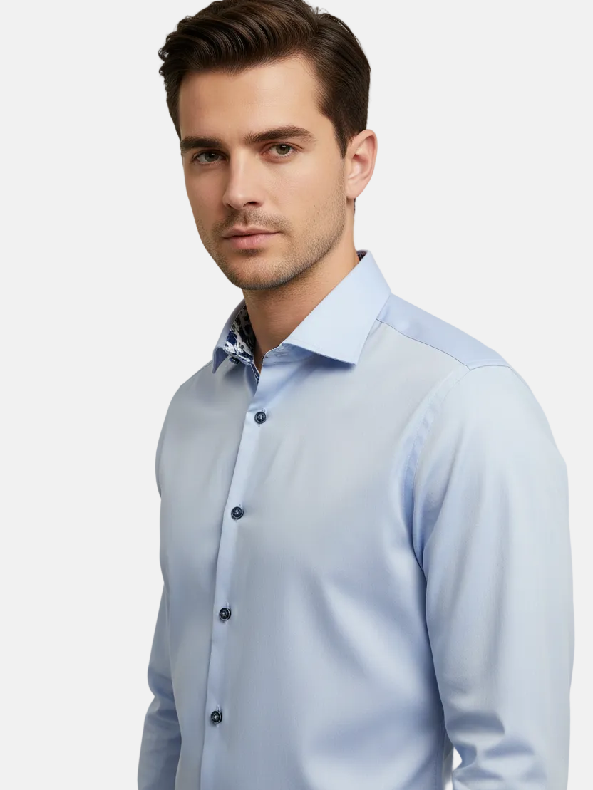 Terlox Light Blue Shirt - Front Upper Body