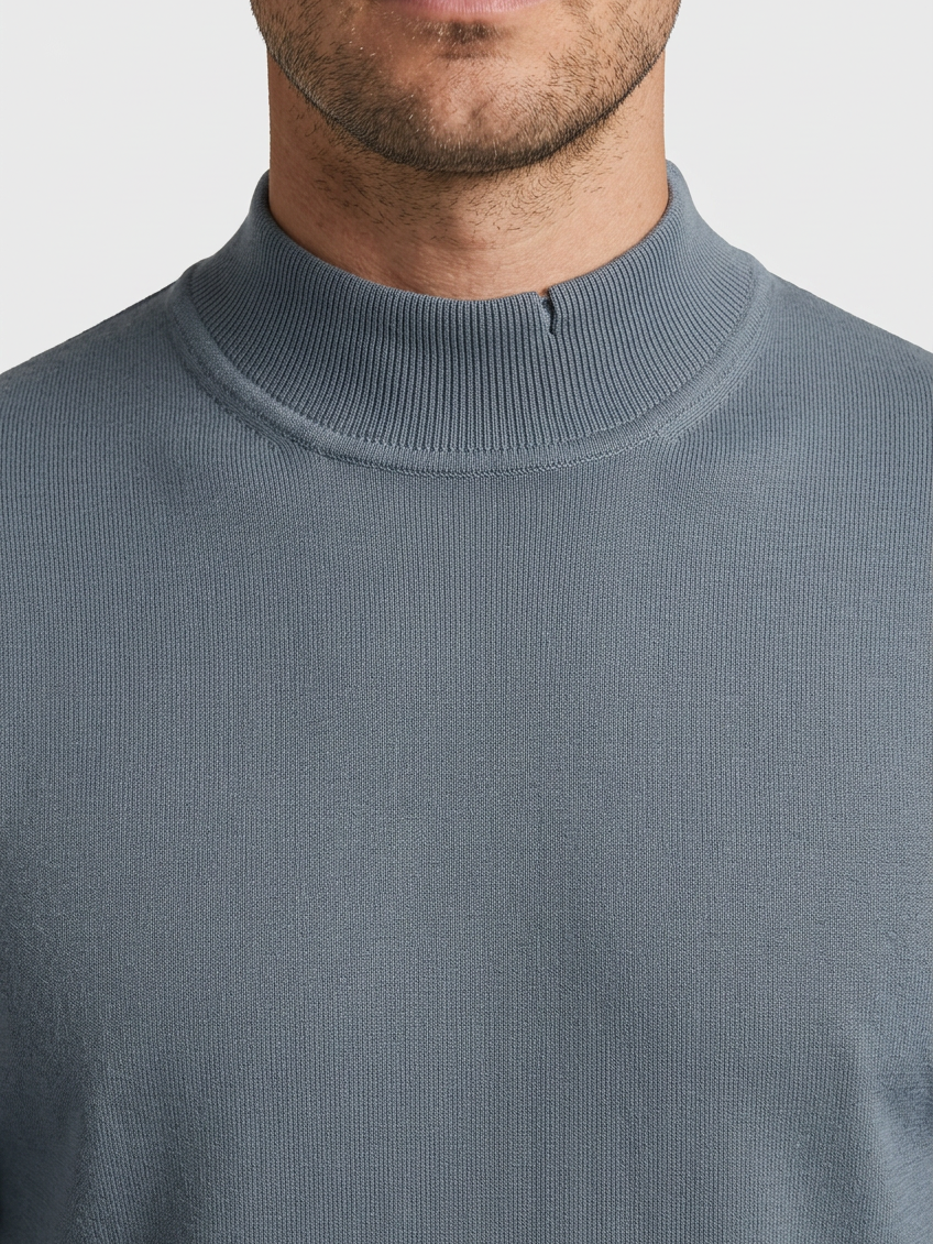 Pullover 76441 Lux Anthracite collar detail