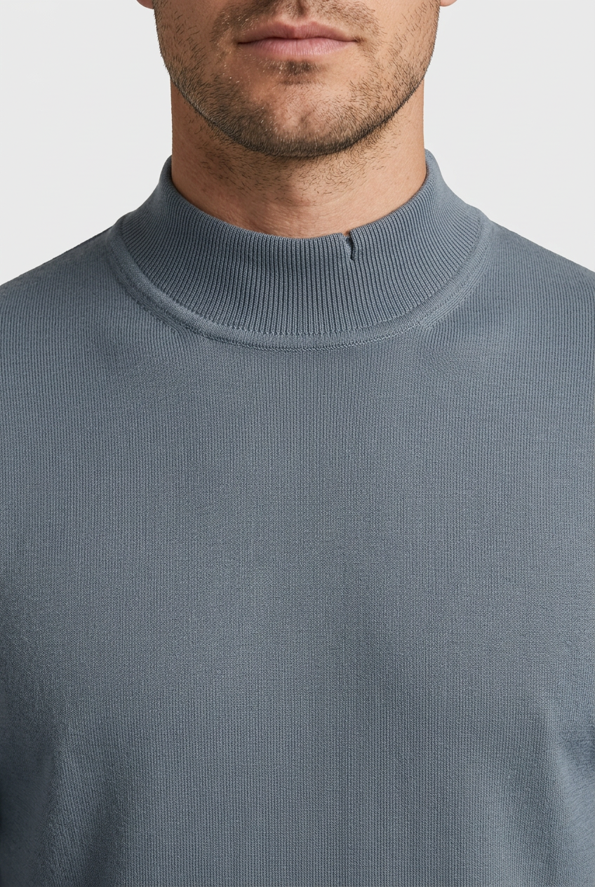 Pullover 76441 Lux Anthracite collar detail
