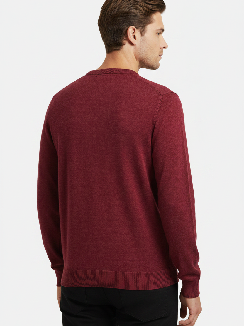 Thorn Dark Red Pullover - Back Upper Body