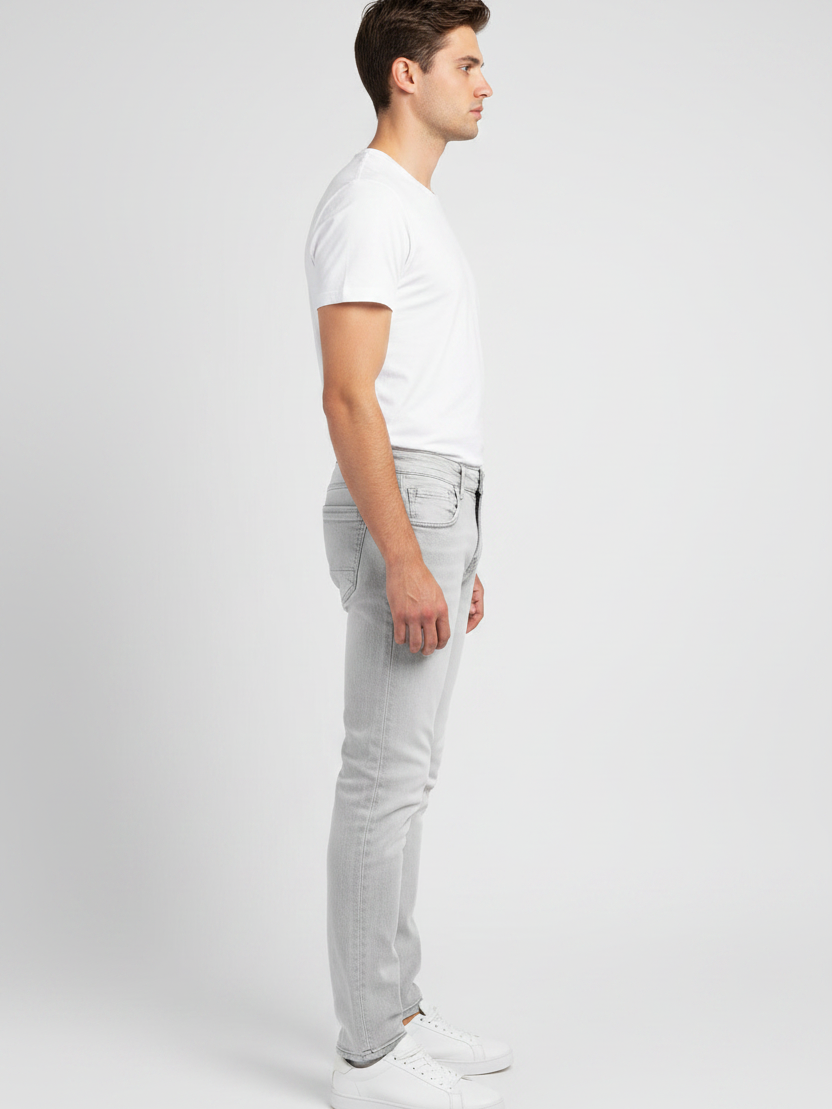 Halvik Light Grey Jeans - Side View