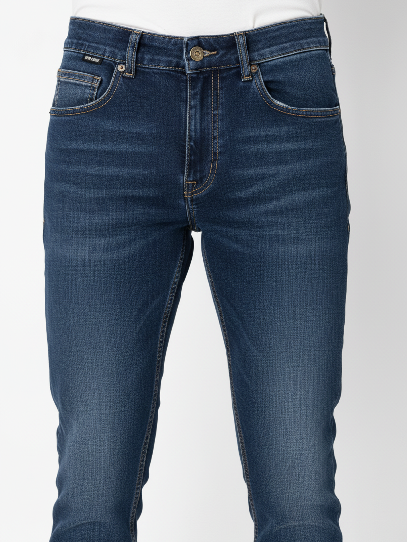 WAM DENIM Jeans 72453 Fenric Dark Blue - Waist Detail