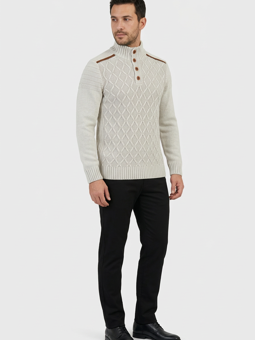 Sweater 77557 Ebony front-left model view
