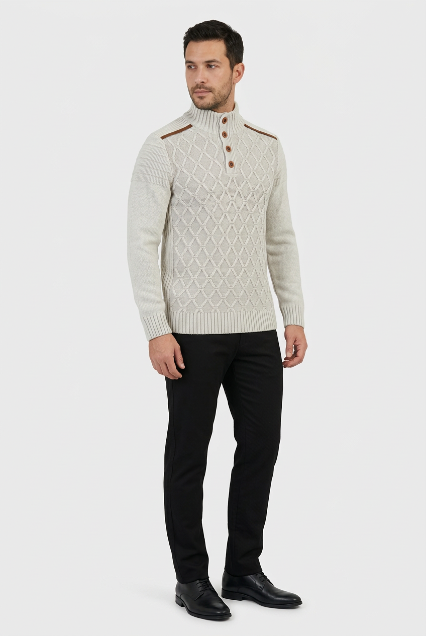 Sweater 77557 Ebony front-left model view
