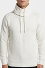 Kavrix Off White sweater collar and texture detail on model