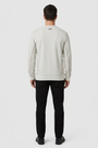 Vurden Grey sweater on model, back view