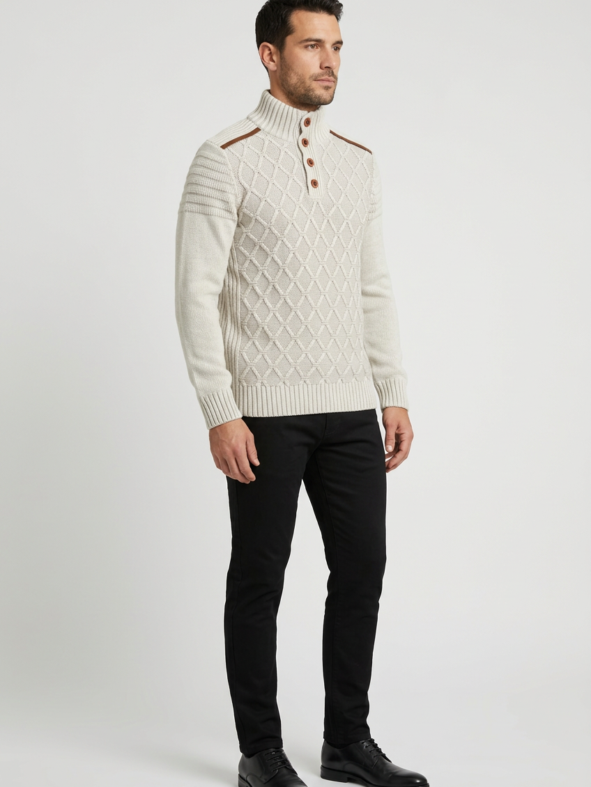 Sweater 77557 Ebony front-right model view
