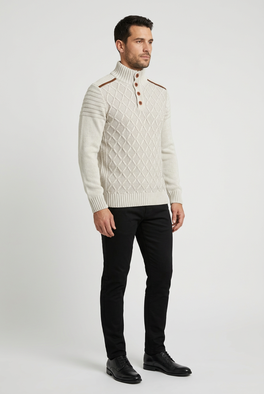 Sweater 77557 Ebony front-right model view