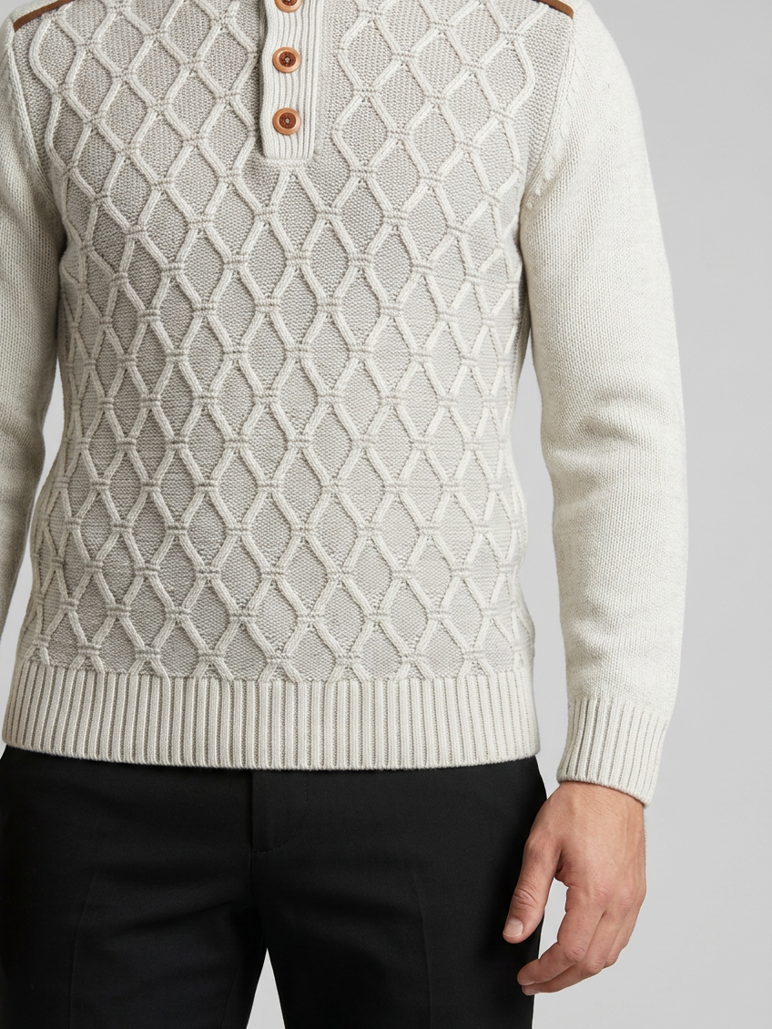 Sweater 77557 Ebony knit cuff and hem detail