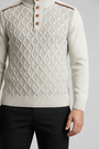 Sweater 77557 Ebony knit cuff and hem detail