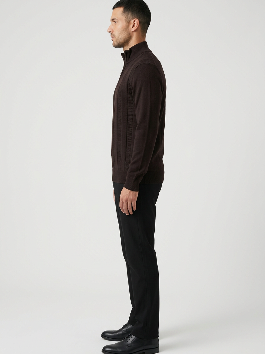 Pullover 76443 Mist Brown left side model view