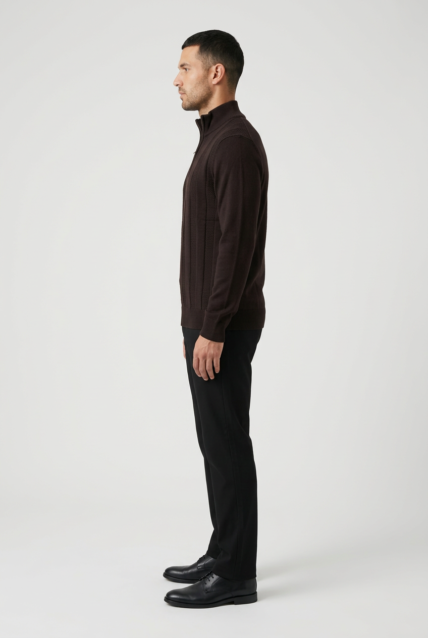Pullover 76443 Mist Brown left side model view